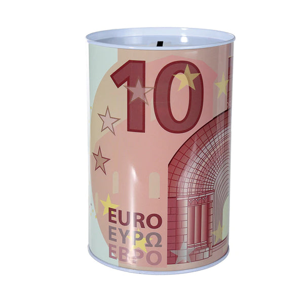 Pusculita Metalica Cu Bancnota De 10 Euro