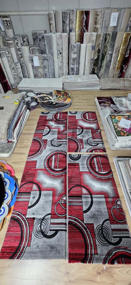 Set Dormitor Bella 3 Piese Rosu / Gri