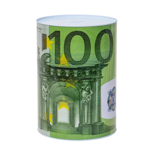 Pusculita Metalica Cu Bancnota De 100 Euro