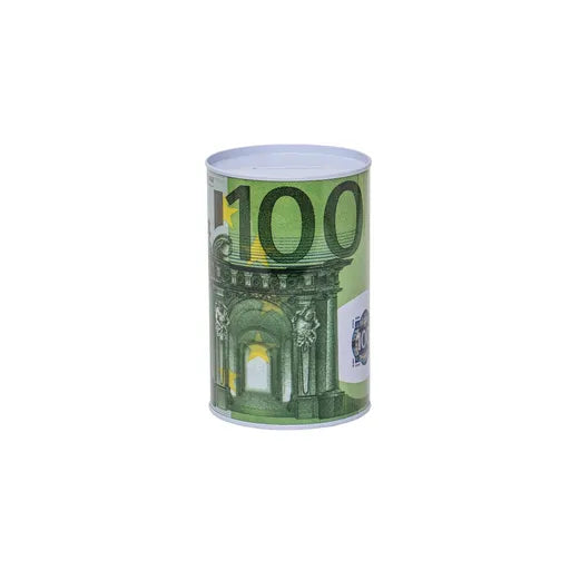 Pusculita Metalica Cu Bancnota De 100 Euro 13x8 cm