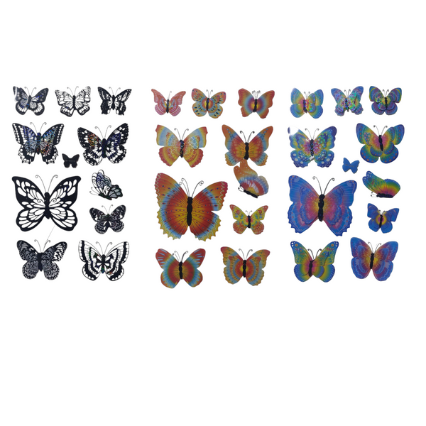 Set 30  Autocolante Perete Fluturi,  Multicolor 3 D