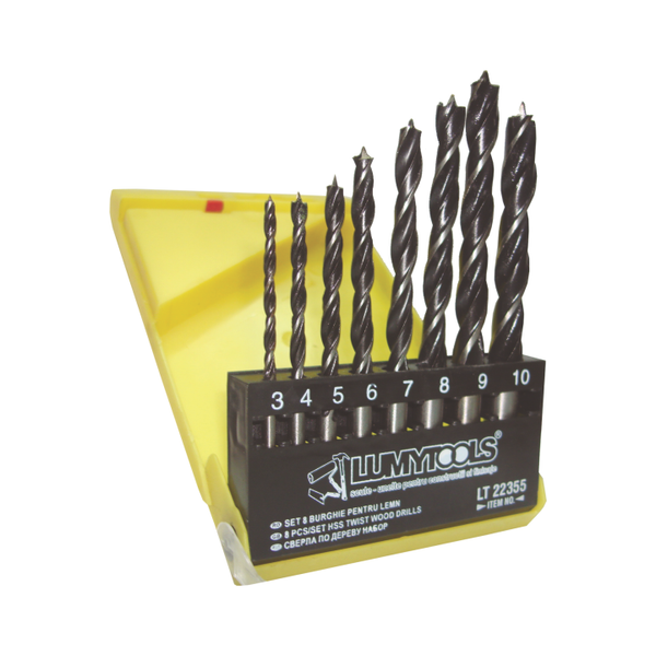 Set 8 burghie pentru lemn LT22355