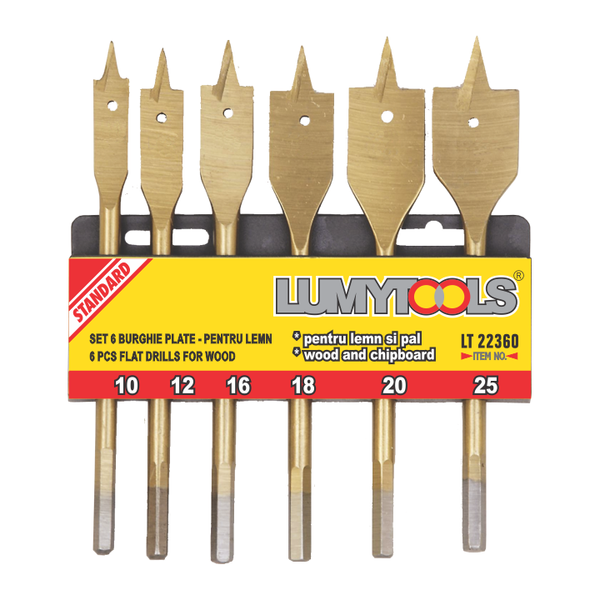 Set 6 Burghie Plate Pentru Lemn LT22360