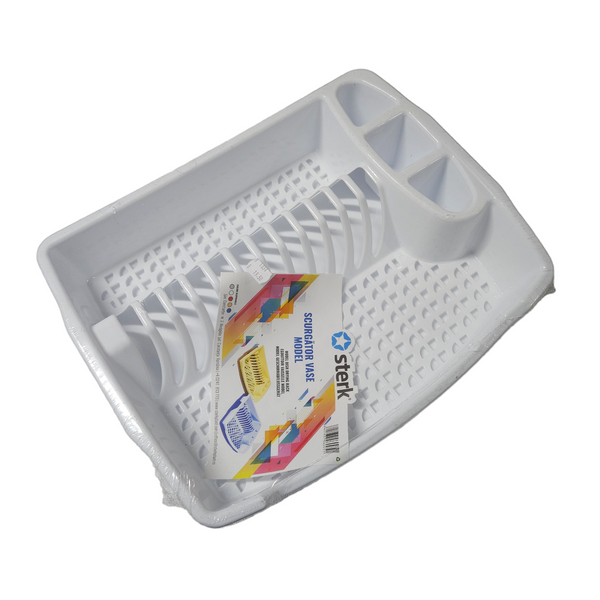 Scurgator Vase, Plastic Alb