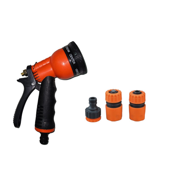 Set Pistol Pentru Udat 8 Functii + Conectori Furtun