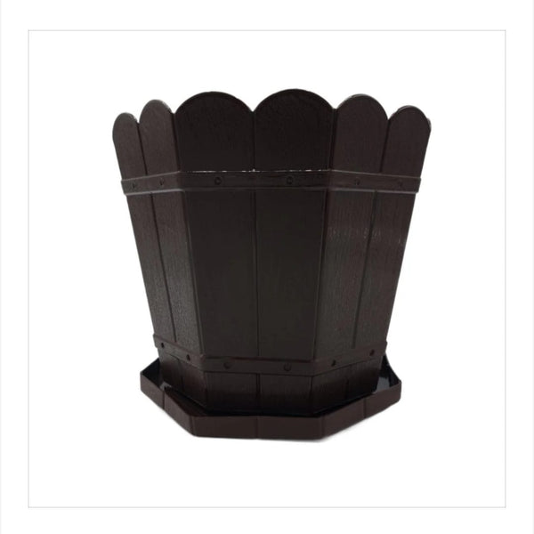 Ghiveci Rustic Maro Inchis 5l