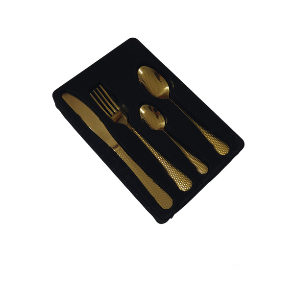Set Tacamuri Auriu Cu Model 24 Piese, Inox
