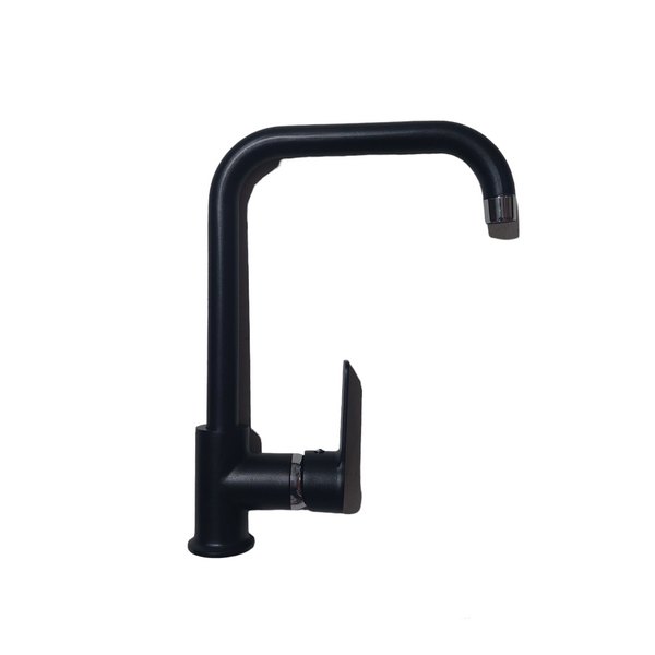 Baterie Bucatarie Lebada Monocomanda Negru Mat