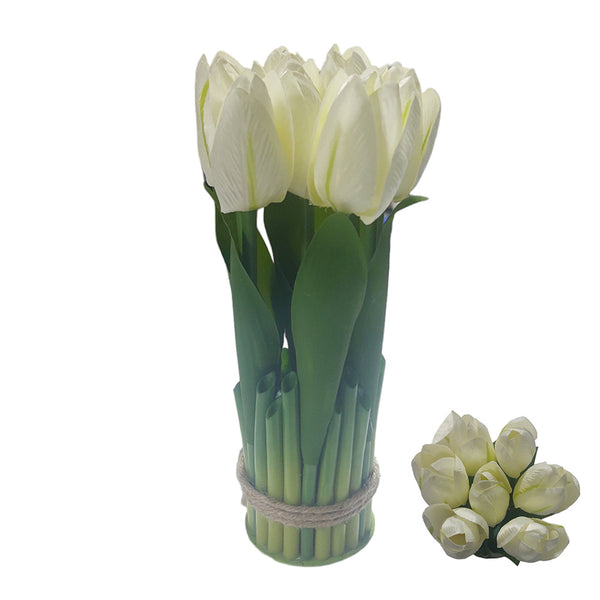Buchet Lalele Albe Artificiale