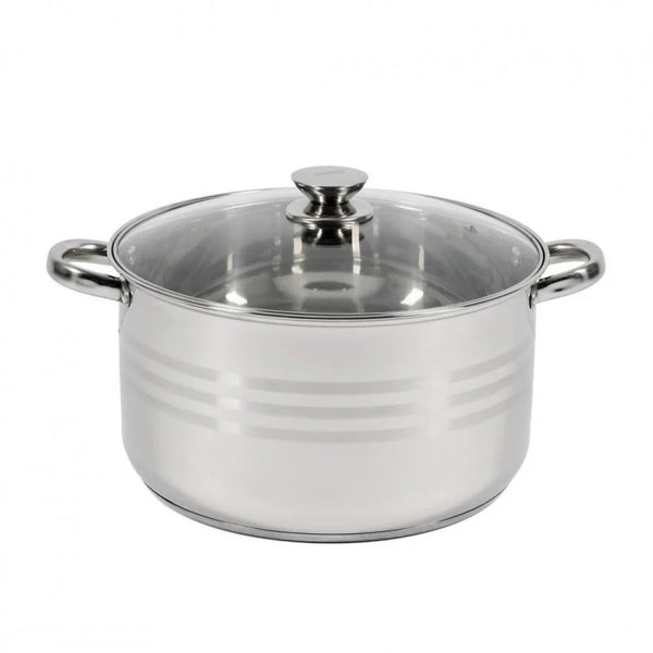 Oala Inox 3.5L, 20x11.5cm, Capac Sticla Termorezistenta