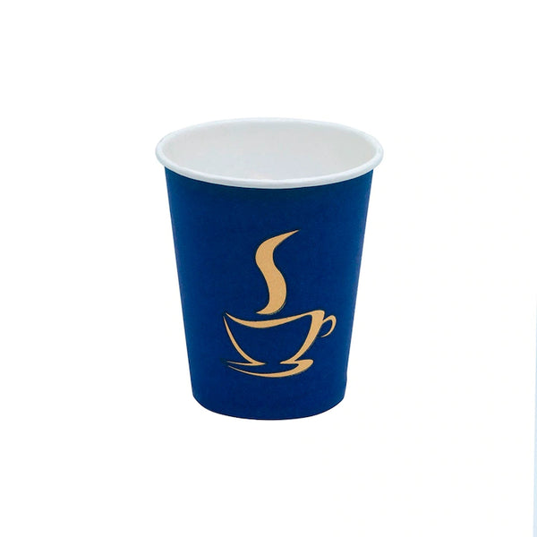 Pahar Carton 6,5 OZ Alb Albastru Set 50buc
