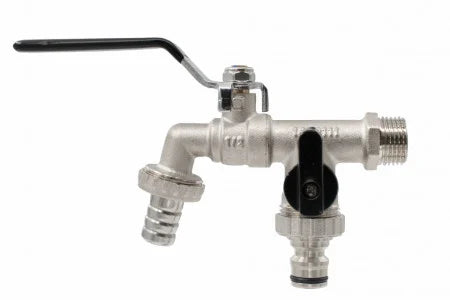 Robinet Dublu Serviciu Cu Doua Iesiri 1/2"