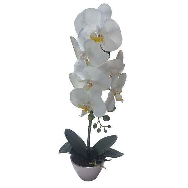 Orhidee Artificiala Alba in Ghiveci