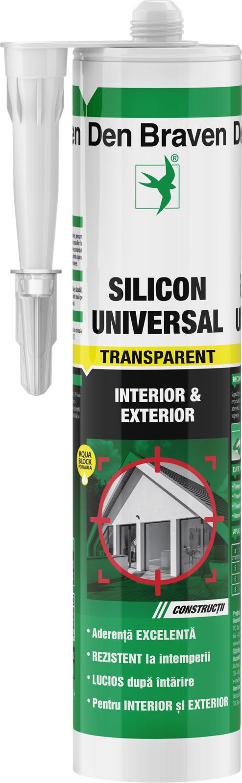 Silicon Universal, Transparent, Aplicare Pistol, 280 Ml • Den Braven Diy
