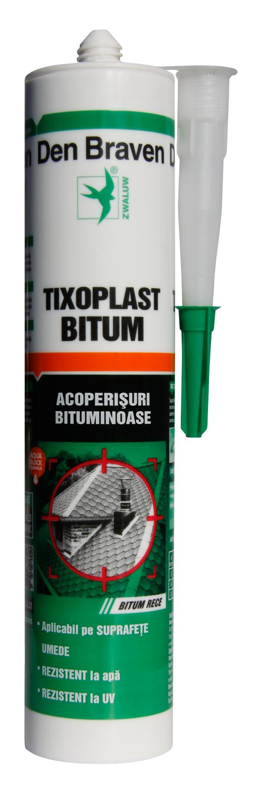 Izolant Acoperisuri Bituminoase Negru, Den Braven Tixoplast Bitum, 280 ml