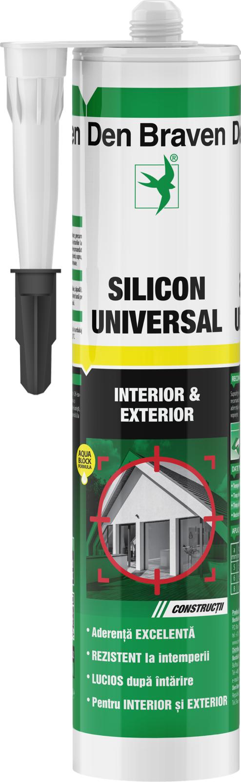 Silicon Universal Den Braven  Negru, Interior / Exterior, 280 ml
